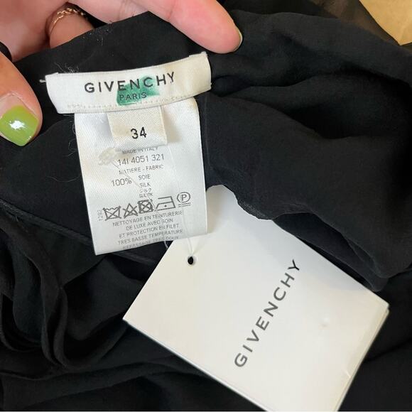 Givenchy Semi Sheer Silk Black Mini Skirt - Picture 11 of 13